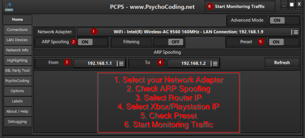 how to use lanc remastered pcps